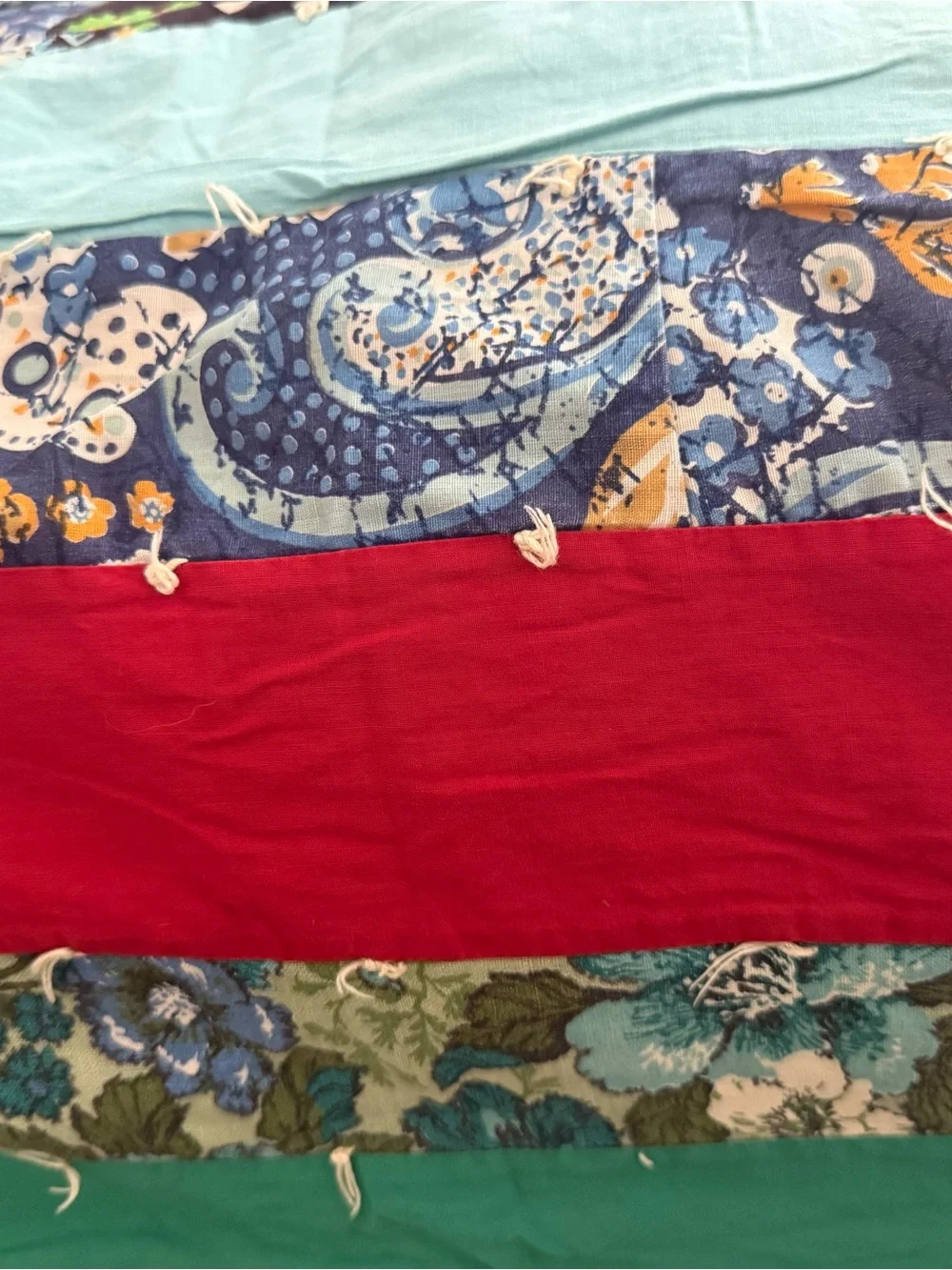 Vintage Handmade Patchwork Quilt Large Throw Blanket